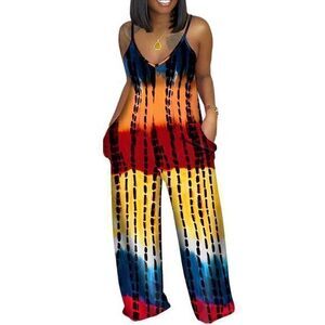 Tie Dye Print‎ Tank Palazzo Jumpsuit Size XL RefH042